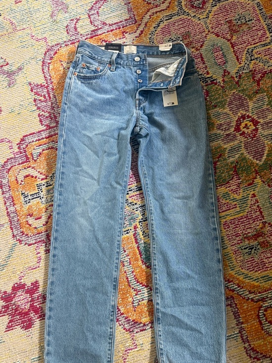Levi's Denim - Levi’s 501 90s straight Jean “in love with you” size 23